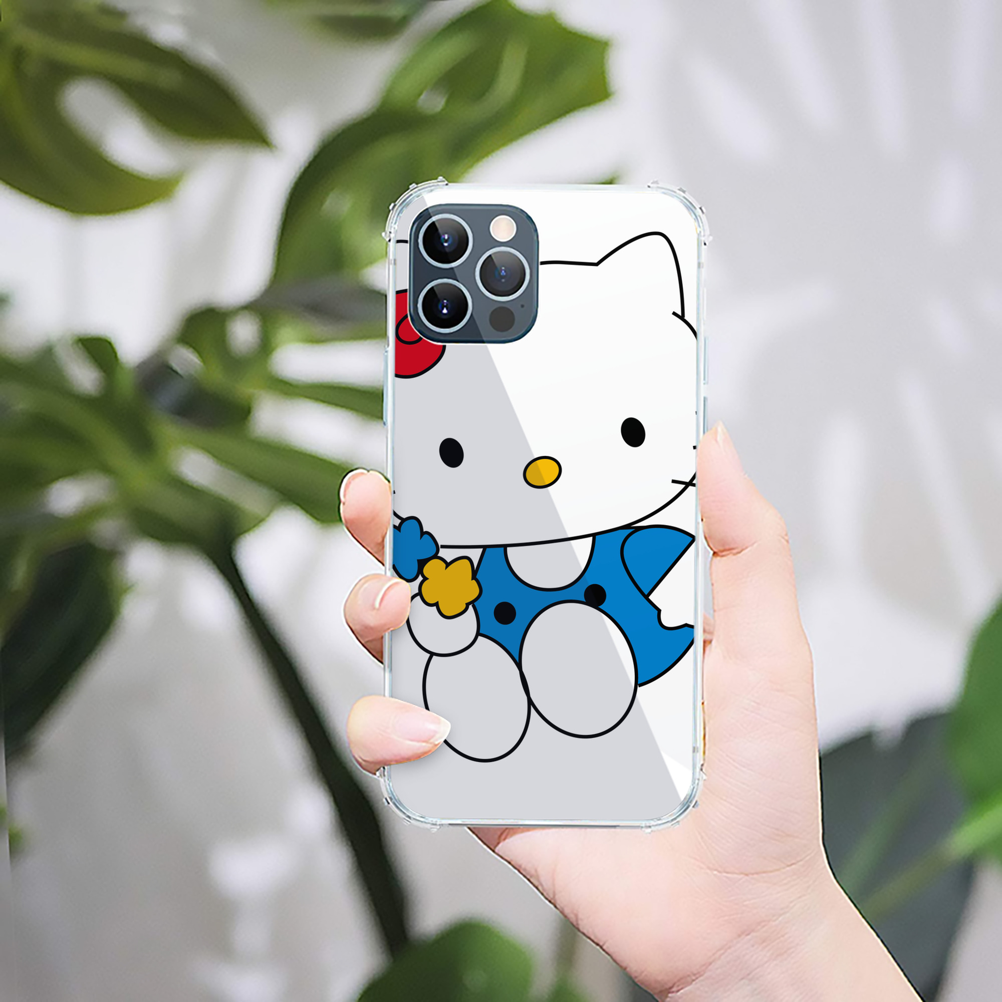（画像用） Hello Kitty ハローキティ 【iPhone 12シリーズ対応】透明スマホケース（クリアソフトケース）